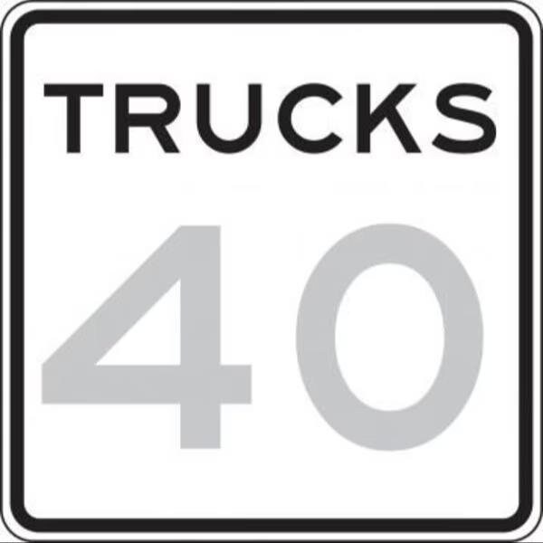 Accuform SPEED LIMIT SIGN TRUCKS 24 in X 24 in FRR63645DP - main